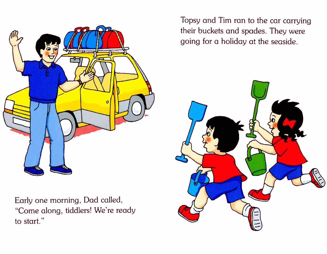 Ladybird - Topsy Tim Books - Buckets And Spades (02),绘本,绘本故事,绘本阅读,故事书,童书,图画书,课外阅读